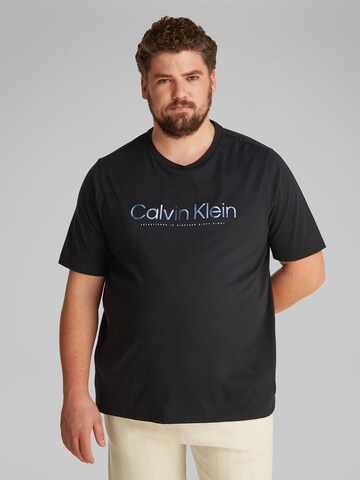T-Shirt Calvin Klein Big & Tall en noir : devant