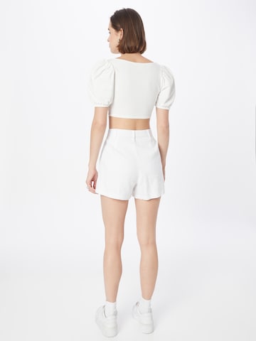 HOLLISTER Loose fit Pleat-Front Pants 'EMEA' in White