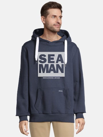 Sweat-shirt 'HEFF' salzhaut en bleu : devant