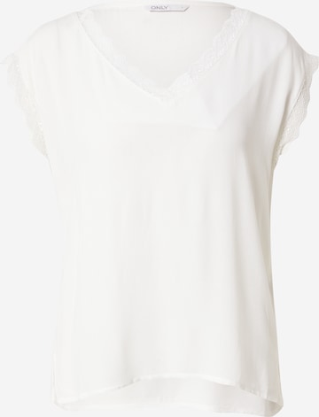 ONLY - Blusa 'Jasmina' en blanco: frente