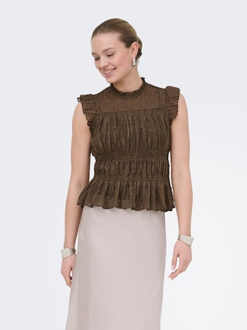 ONLY Top in Bruin: voorkant