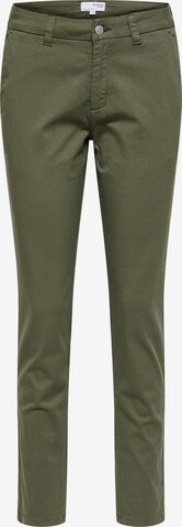 SELECTED FEMME - Slimfit Calças chino 'Miley' em verde: frente