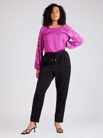 Vero Moda Curve Tapered Broek 'ELORA' in Zwart