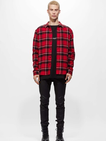 Young Poets Regular fit Button Up Shirt 'Jeremiah' in Red
