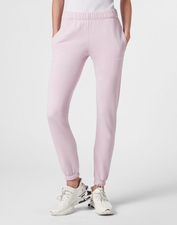 Plein Sport - Tapered Calças em rosa: frente