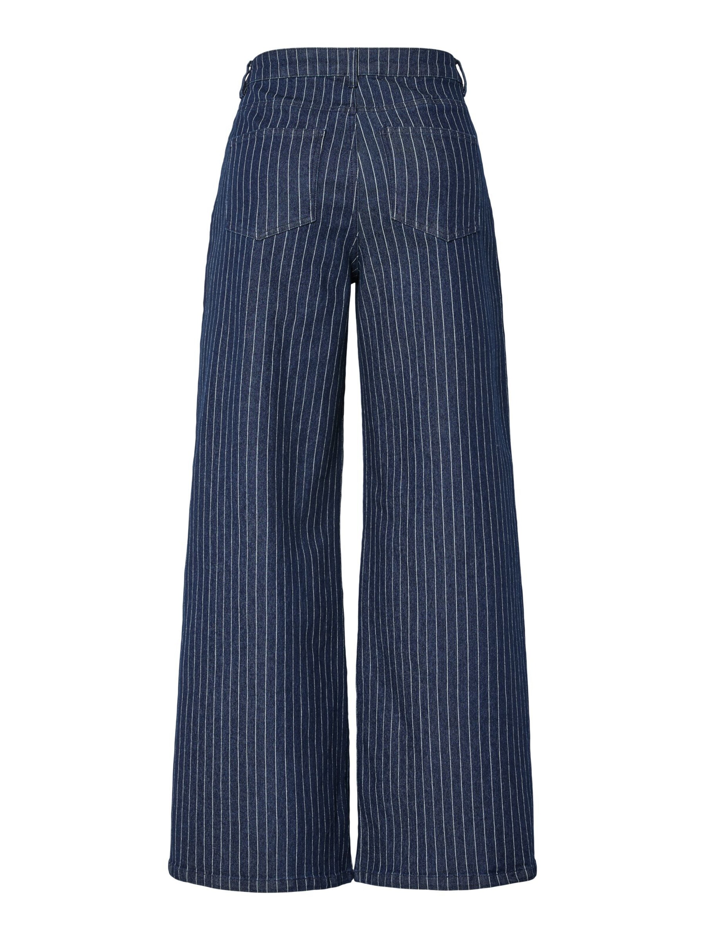 PIECES Wide leg Jeans 'PCROSE' in Blauw