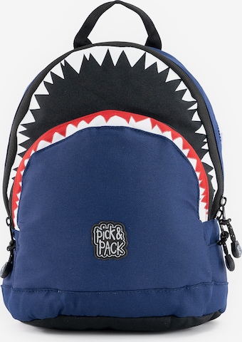 Pick & Pack Backpack 'Shark Shape S' in Blue: front