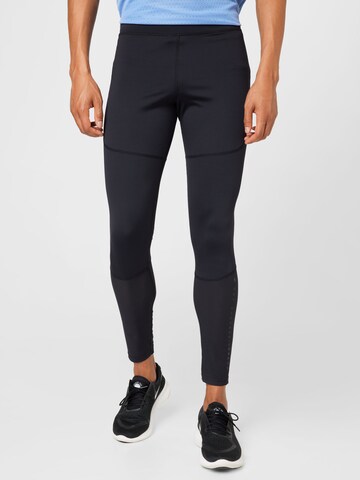 Skinny Pantaloni sport de la 4F pe negru: față