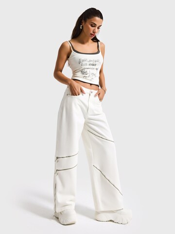 IT'S BASIC Baggy Jeans 'BAGGY HIGH RISE JEANS' in White