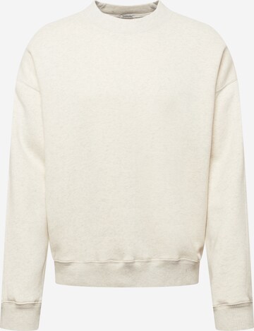 Sweat-shirt Abercrombie & Fitch en blanc : devant