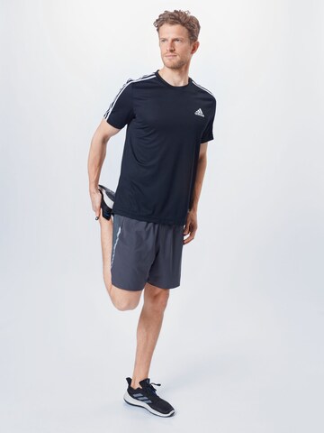 ADIDAS SPORTSWEAR Funkční tričko 'Aeroready Designed To Move 3-Stripes' – černá