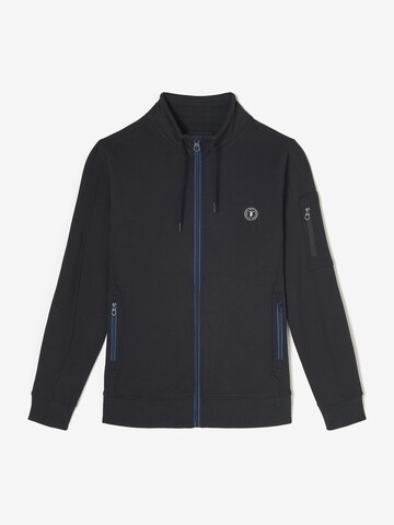 Le Temps Des Cerises Zip-Up Hoodie 'Roni' in Black: front