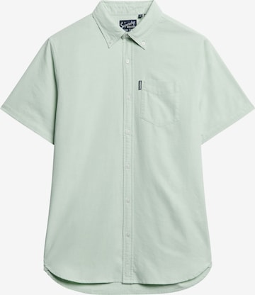 Superdry Regular fit Button Up Shirt in Green: front