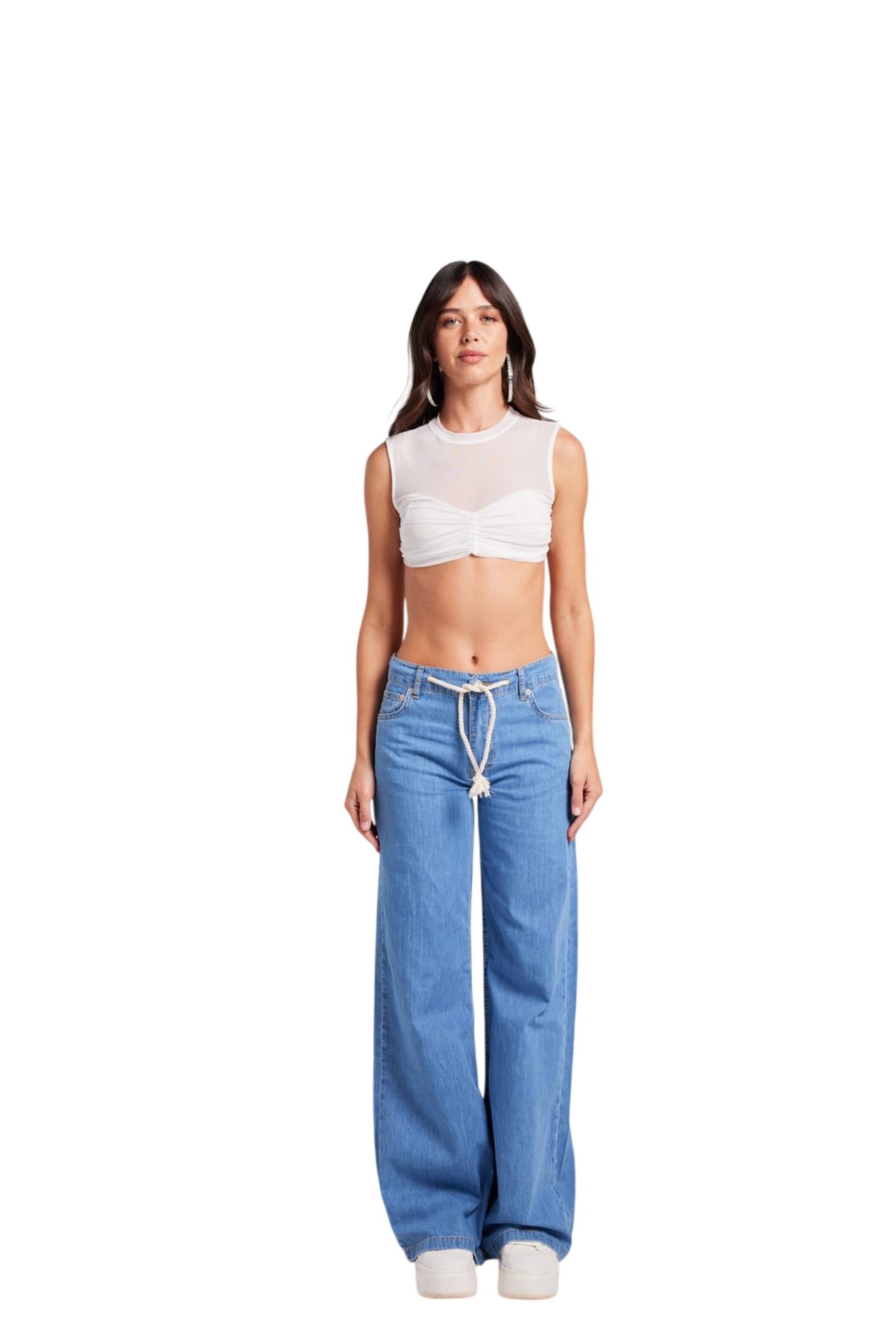HOLLY LOLLY Wide Leg Jeans in Blau