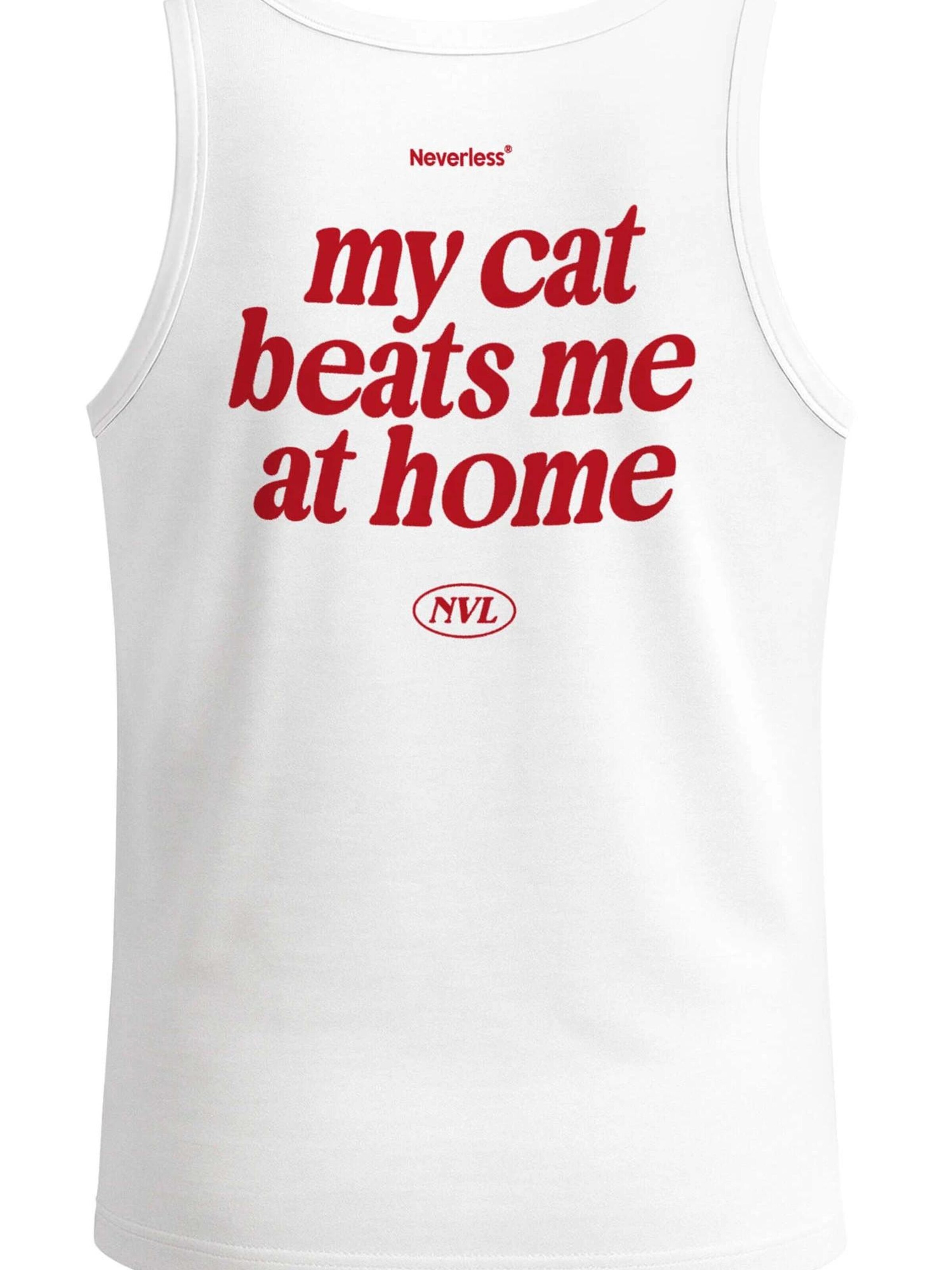 Neverless Shirt 'My cat' in White