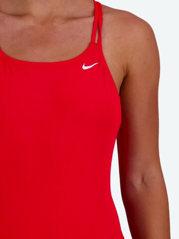 Nike Swim Bustier Sportbadeanzug in Rot