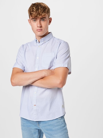 Coupe regular Chemise TOM TAILOR en blanc : devant