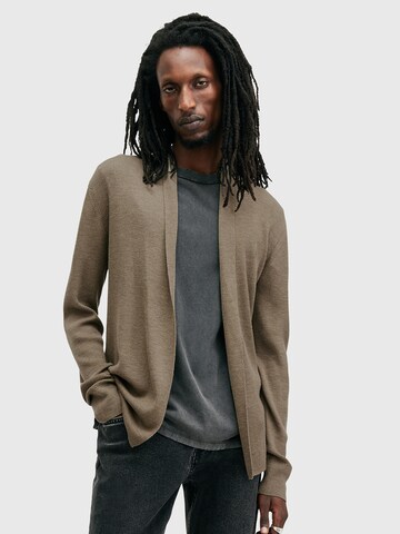 AllSaints Knit cardigan in Green: front
