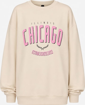 Worldclassca Oversizepullover 'Chicago' in Beige: Vorderseite