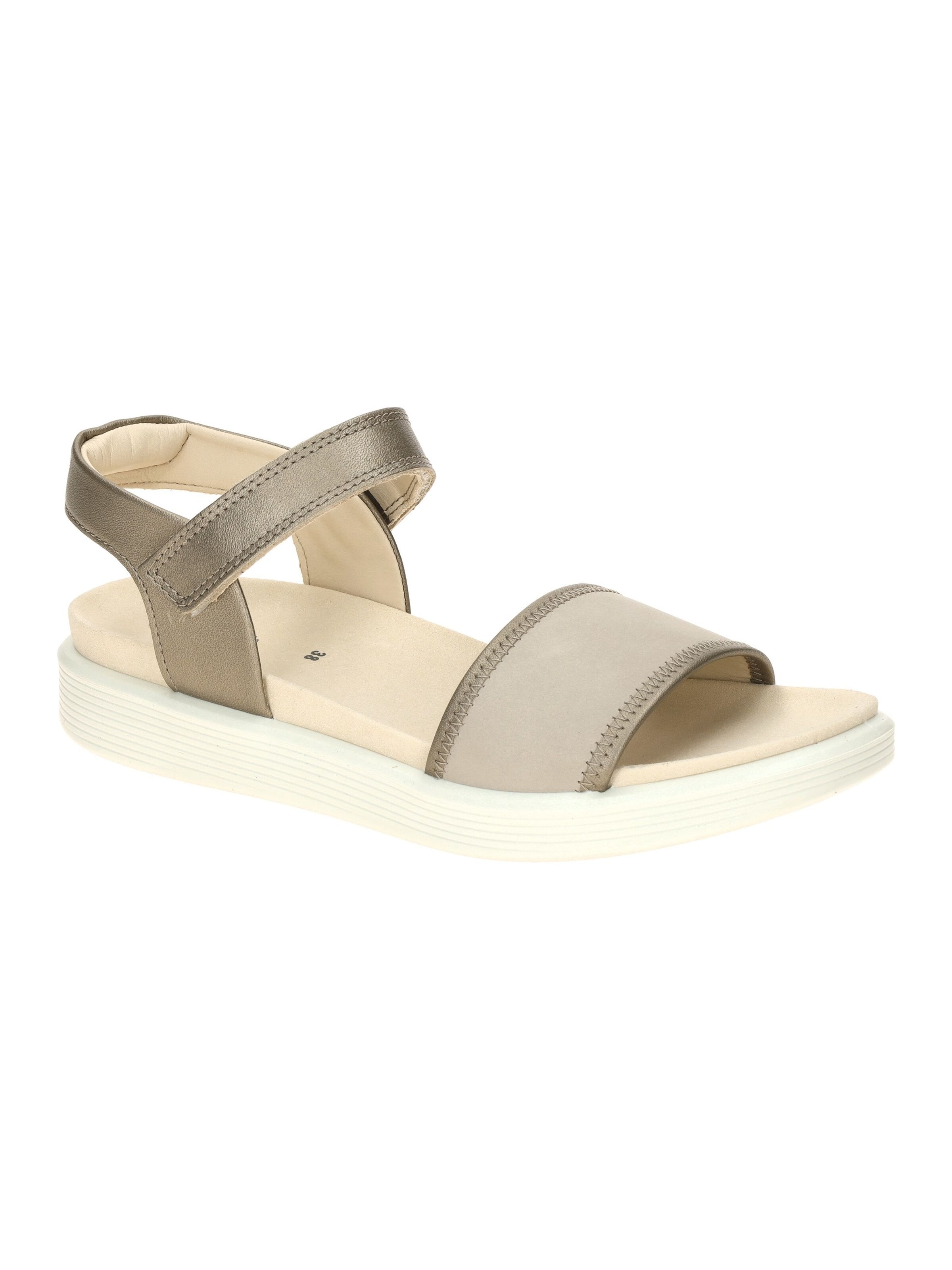 Sandalo 'Ecco Soft Sandalen grau metallic Riemen 238823' di ECCO in grigio: frontale