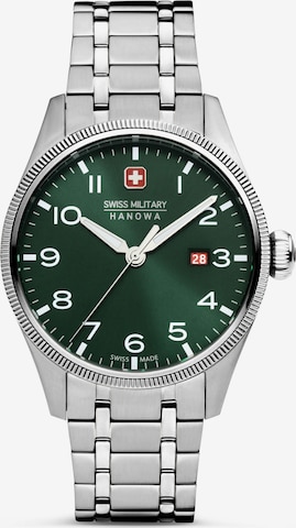 SWISS MILITARY HANOWA Analog Watch 'Thunderbolt' in Silver: front