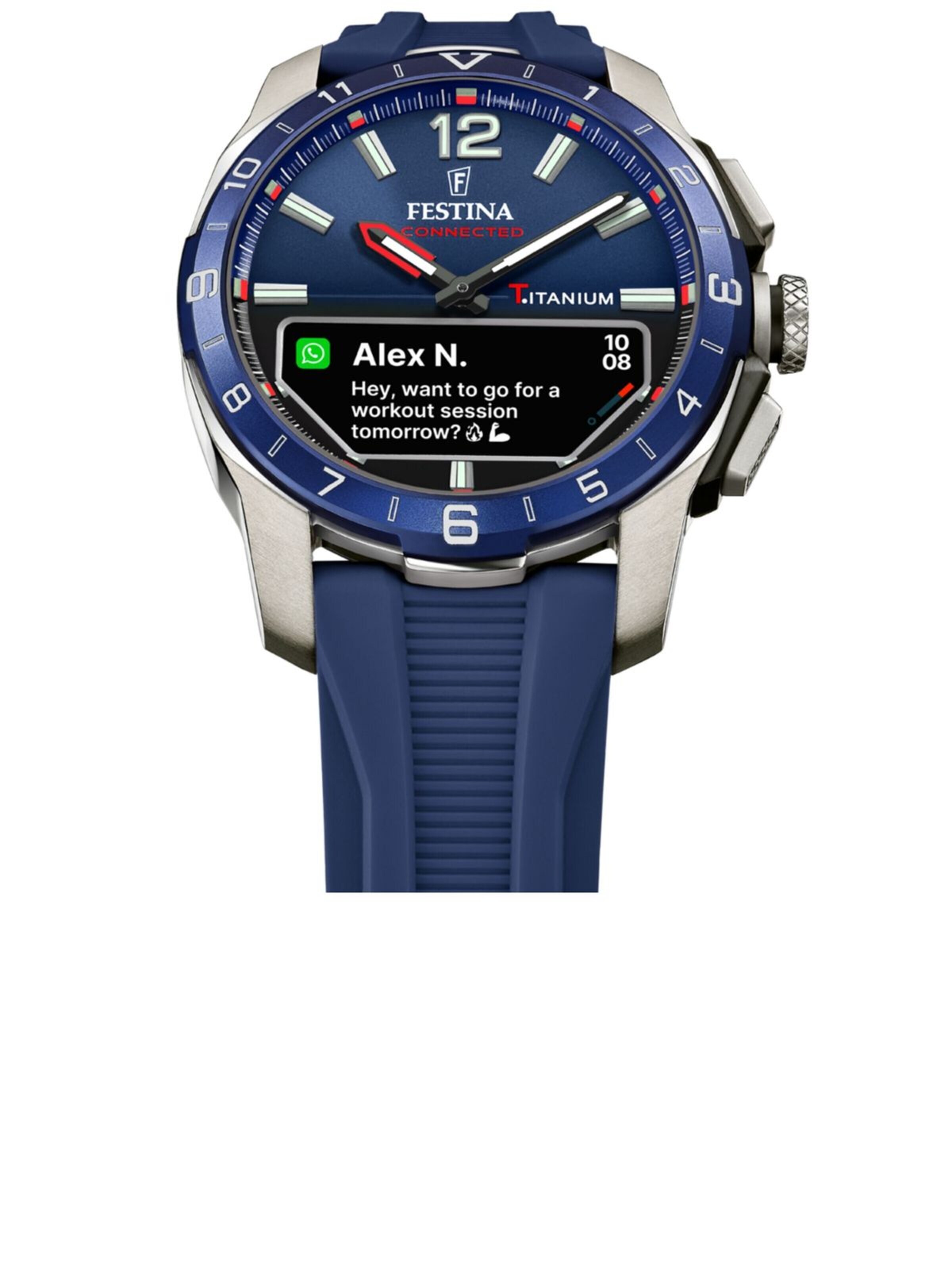 FESTINA Digitaal horloge 'Smartwatch Connected' in Blauw