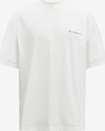 AllSaints Тениска 'Underground' в бяло: отпред