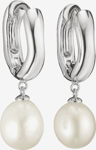 Thomas Sabo Creolen Perle in Silber: Vorderseite