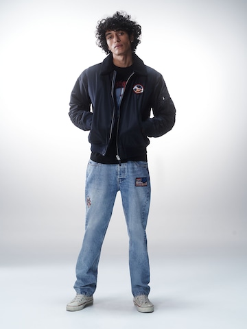 Luka Sabbat for ABOUT YOU Between-Season Jacket 'Benno' in Blue: front