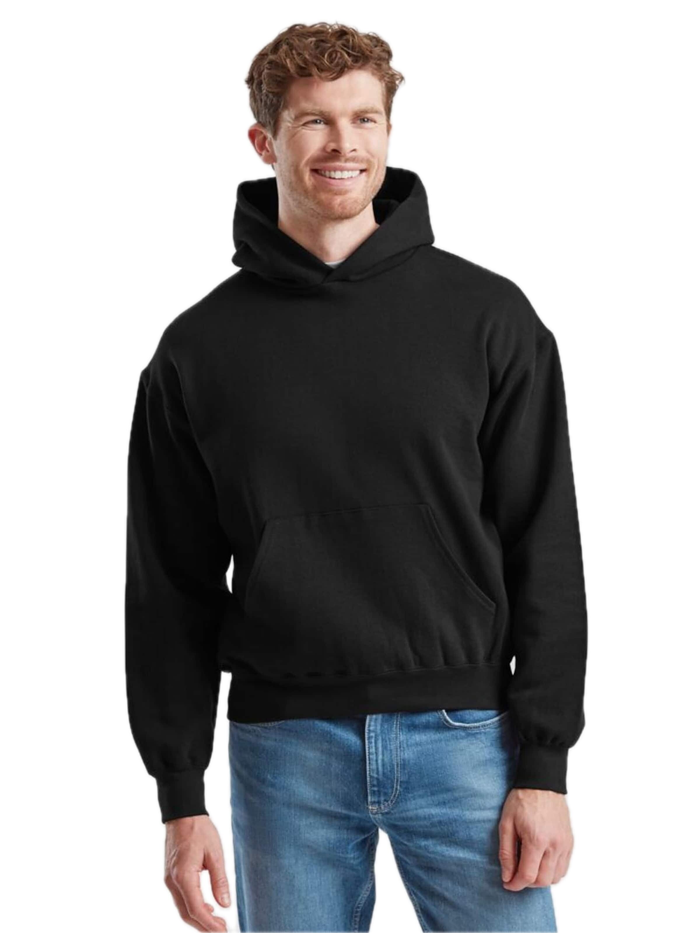 FRUIT OF THE LOOM Sweatshirt in Zwart: voorkant