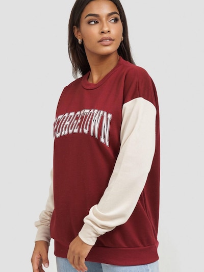 Worldclassca Sweatshirt 'Damen Sweatshirt "Georgetown"'‌‌‌‌‌‌ in S-M in weinrot, Produktansicht
