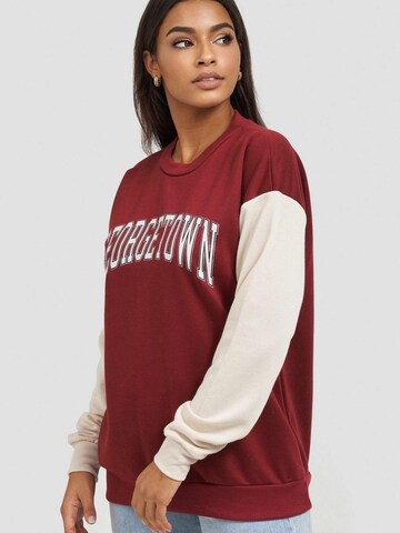 Worldclassca Sweatshirt 'Damen Sweatshirt "Georgetown"' in Red: front