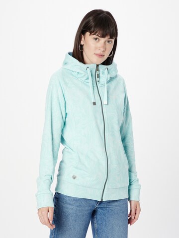 Ragwear Zip-Up Hoodie in Blue: front