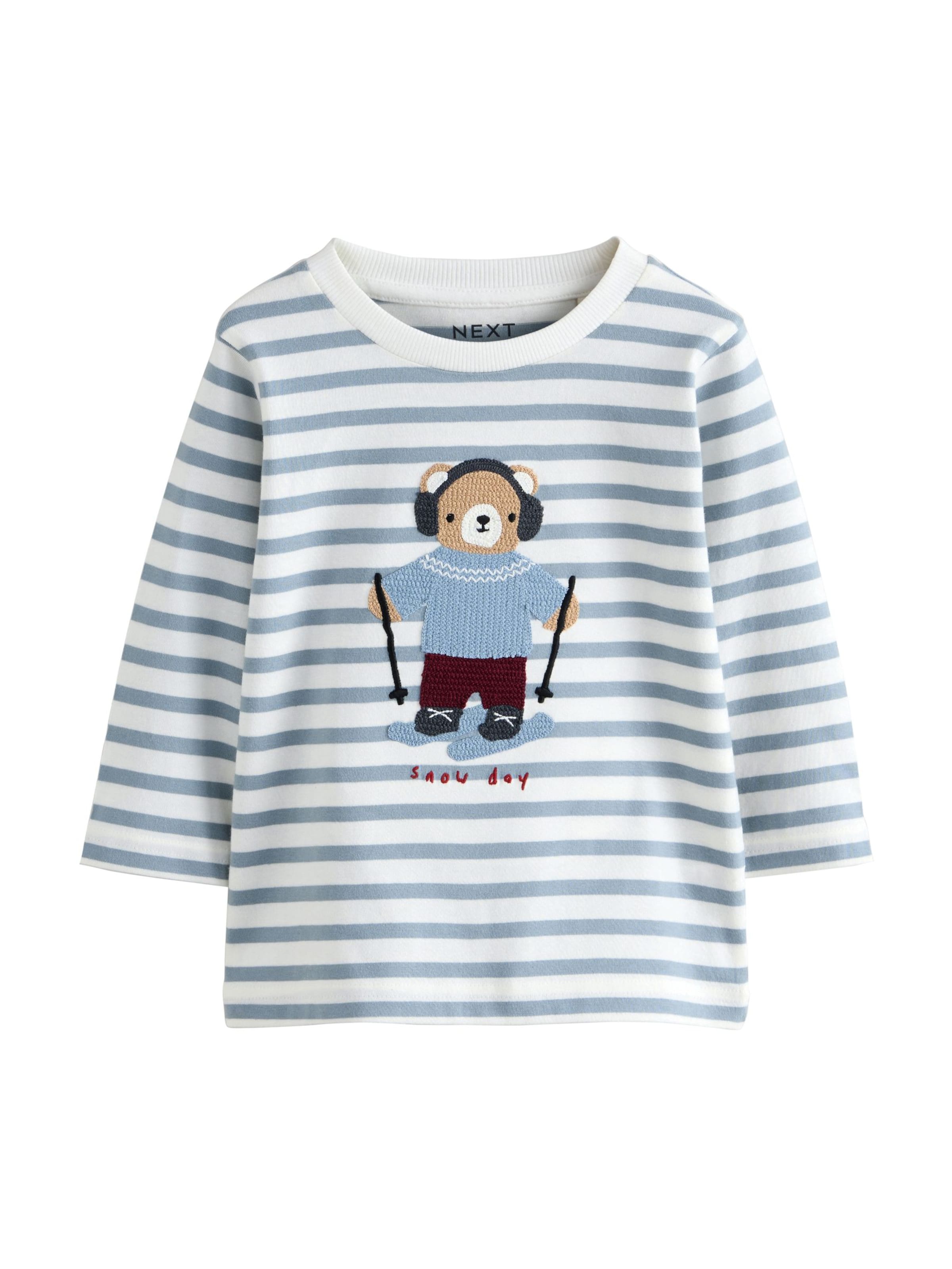 Next Camiseta en azul / azul cian / marrón / blanco, Vista del producto