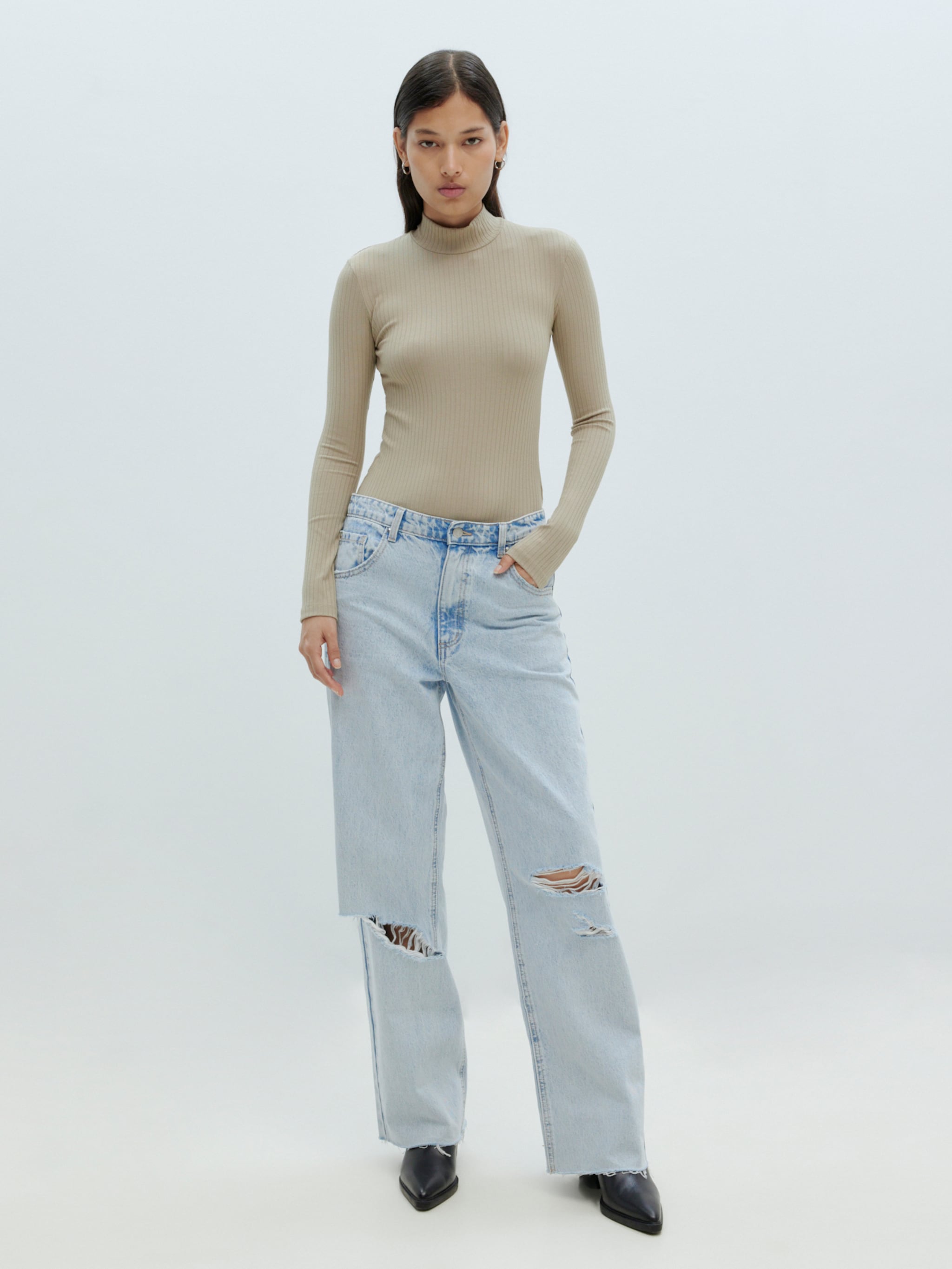 EDITED Producten Shirt 'Manon' Donkerbeige