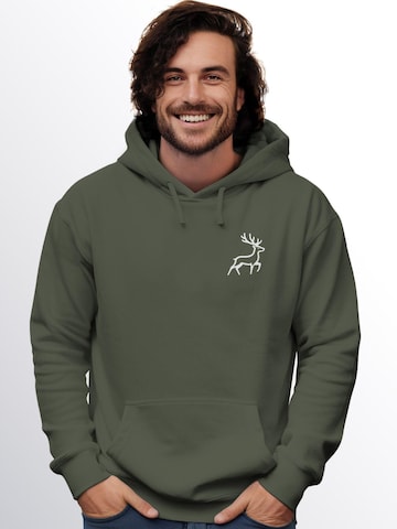 Neverless Sweatshirt 'Hirsch'‌‌‌‌‌‌‌‌‌‌ in Grün