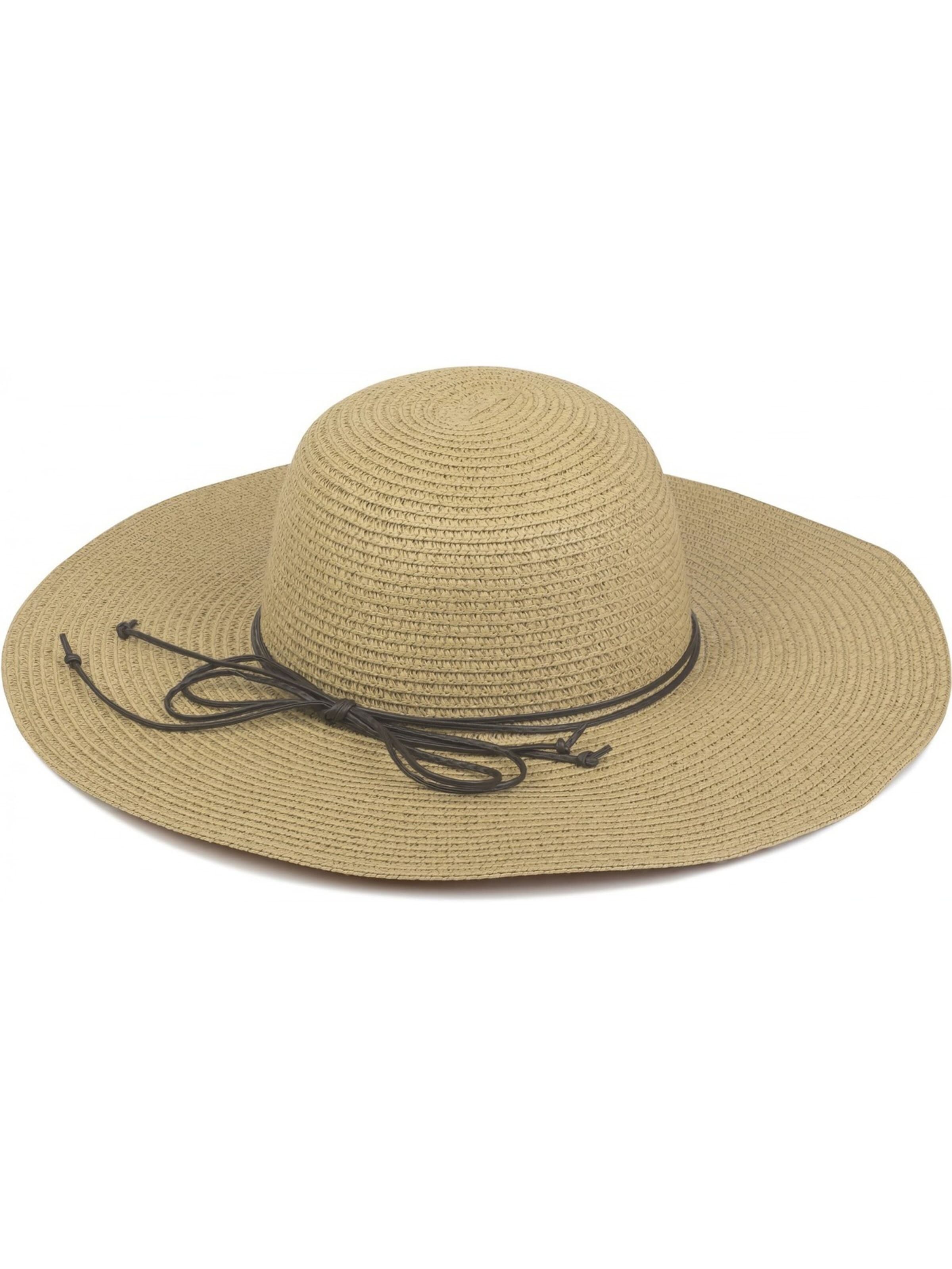 styleBREAKER Hut 'Floppy Sonnenhut mit schmalem Zierband und Schleife'‌‌‌‌‌ in Braun