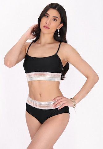 faina - Soutien Bustier Fato de banho em preto: frente