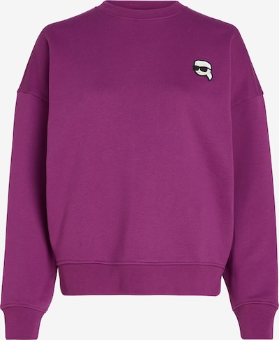 Karl Lagerfeld Sweatshirt i lilla / hvit, Produktvisning