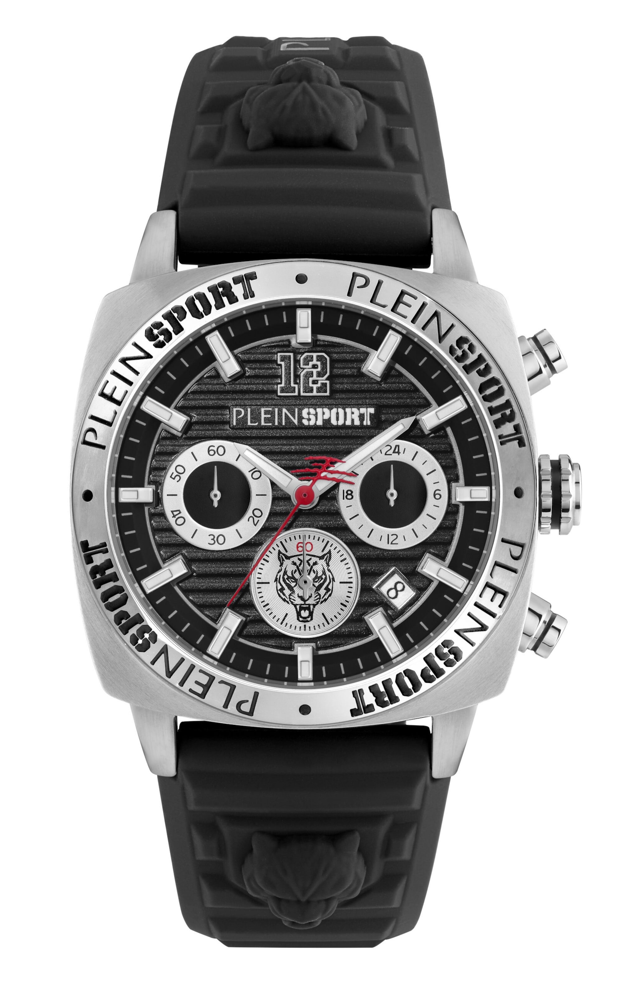 Plein Sport Uhr 'WILDCAT' in Silber: Vorderseite