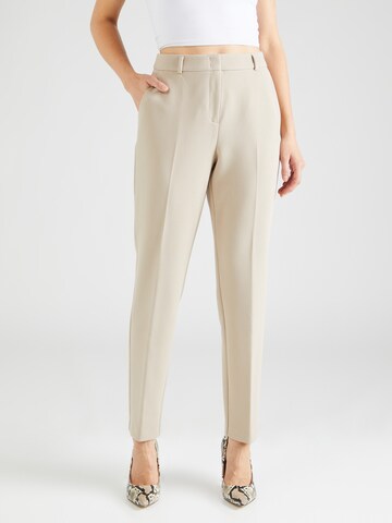 COMMA Regular Pleated Pants in Beige: front