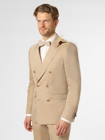 CG CLUB OF GENTS Slim Fit Sakko 'Percy' in Beige: predná strana