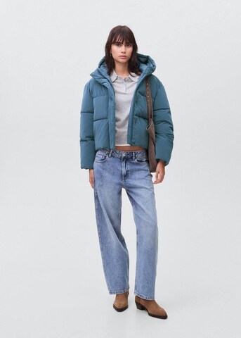 MANGO TEEN Between-Season Jacket 'Anorak' in Blue