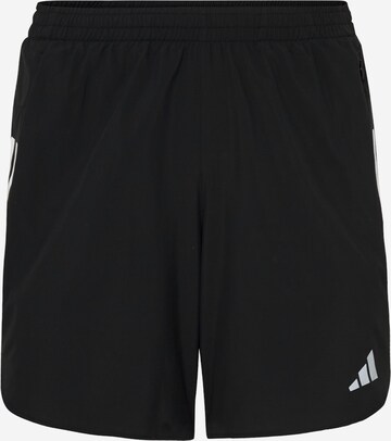 ADIDAS PERFORMANCE Slimfit Sportovní kalhoty 'Run Icons 3-Stripes' – černá: přední strana