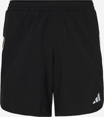 ADIDAS PERFORMANCE Workout Pants 'Run Icons 3-Stripes' in Black: front