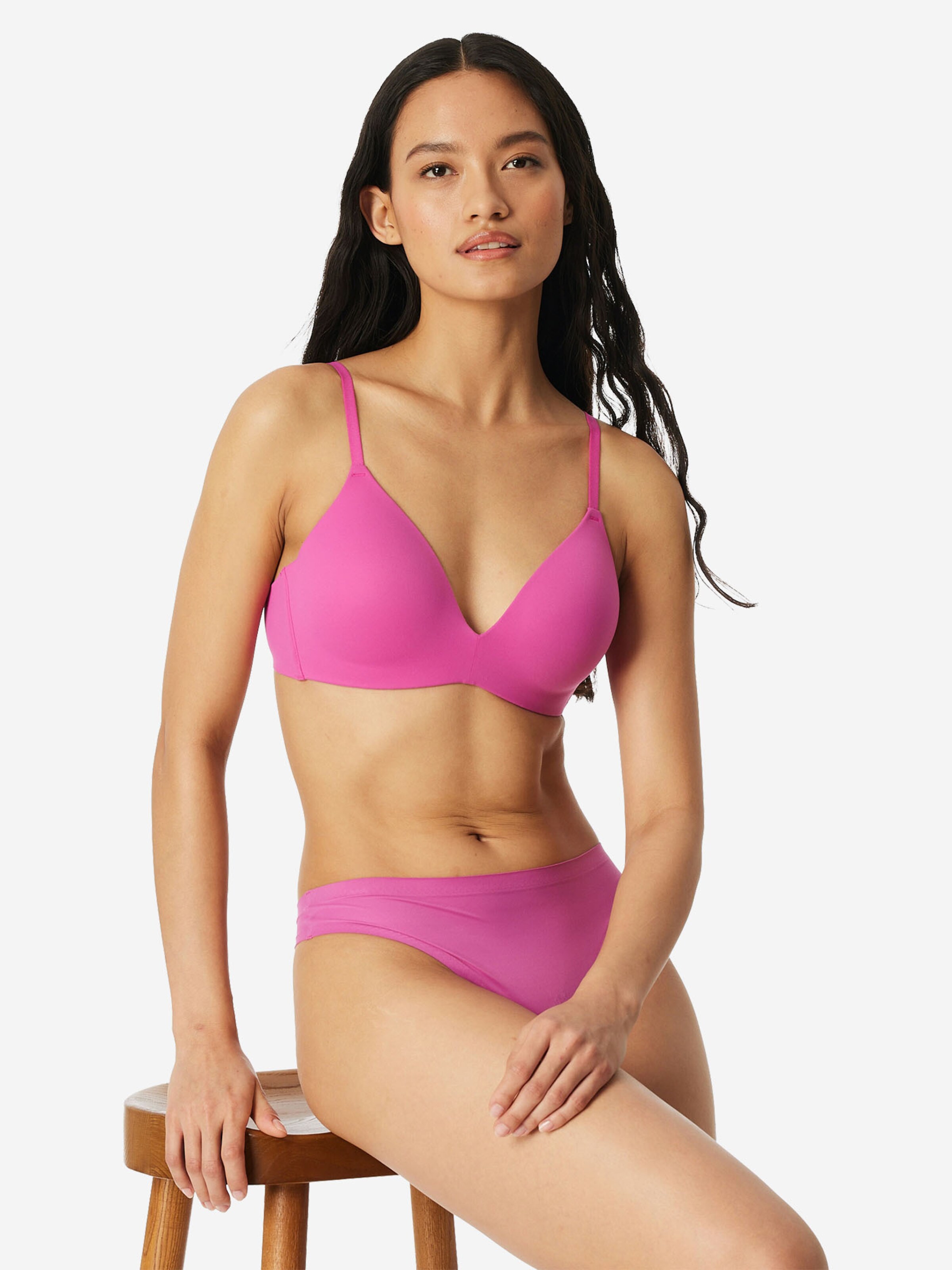 SCHIESSER T-Shirt Bügelloser BH ' Invisible Soft Padded ' in Pink