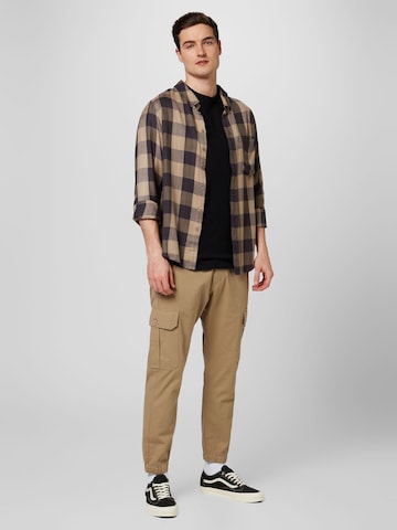 ABOUT YOU Regular fit Button Up Shirt 'Benny' in Brown