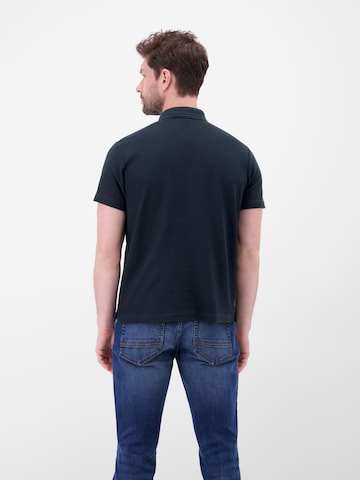 LERROS Poloshirt mit Waffelstruktur aus 100 % Baumwolle in Blau