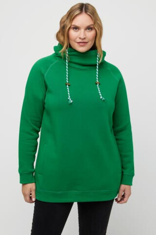 Sweat-shirt Ulla Popken en vert : devant