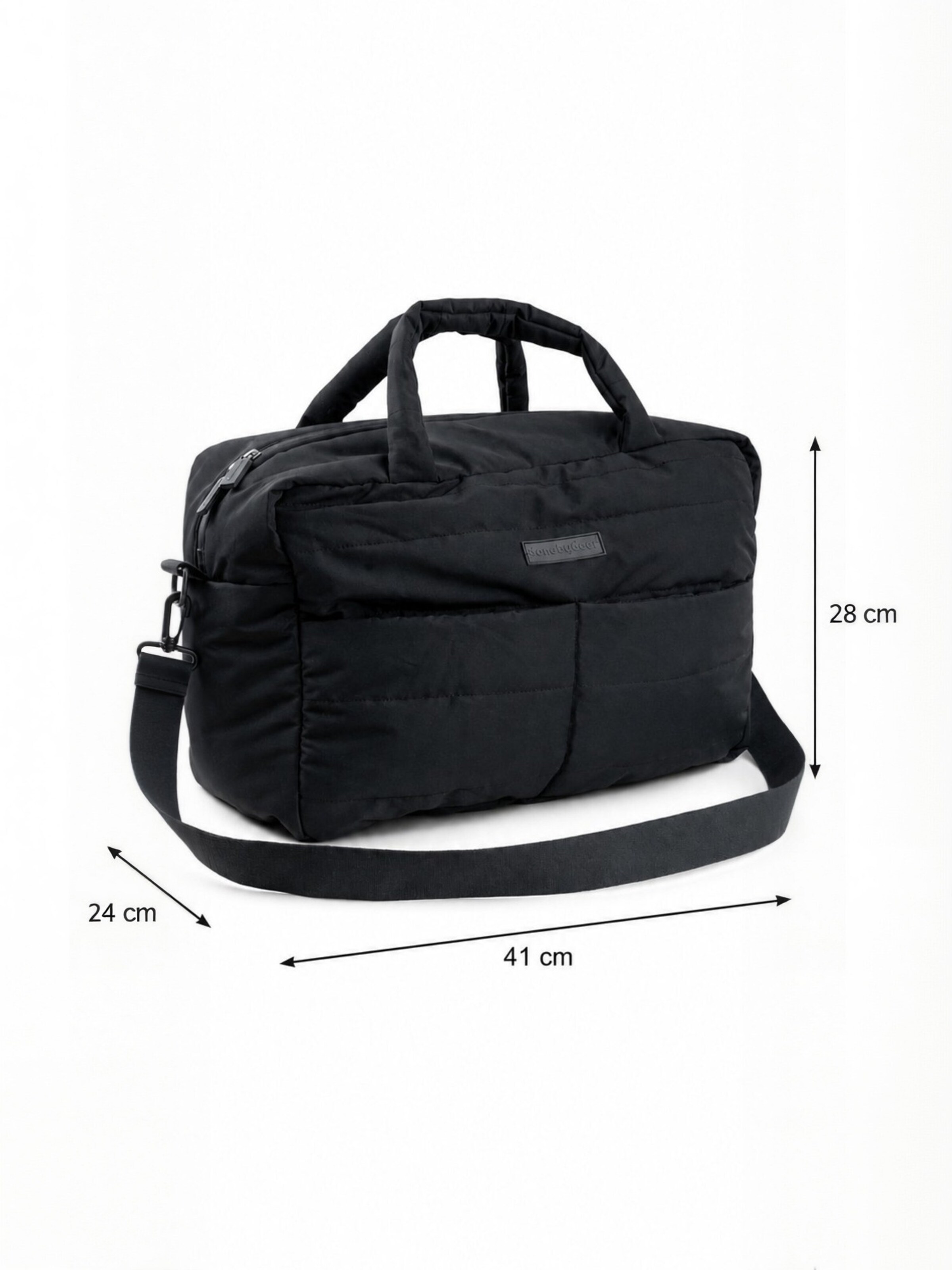 Done by Deer - Mala ' Quilted ' em preto: frente